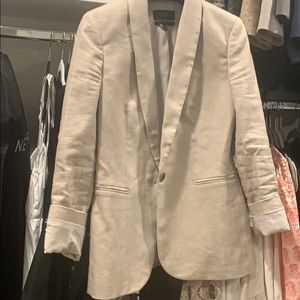 J Crew camel linen blazer